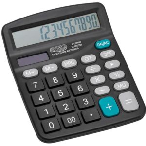 Calculadora de Mesa 12 Dig. 14,8X11,9X3,8CM Preta - Imagem 1