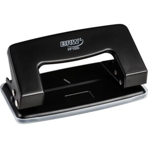 Perfurador de Papel Metal 2 Furos P/10FLS Preto - Imagem 1