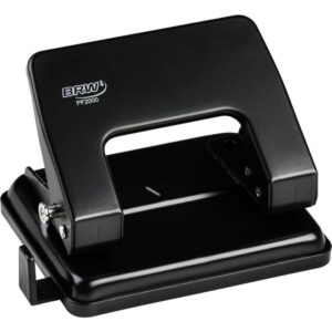 Perfurador de Papel Metal 2 Furos P/20FLS Preto - Imagem 1