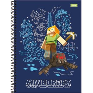 Caderno 01X1 Capa Dura Minecraft 80FLS. - Imagem 3