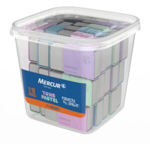 Borracha Branca Tr C/Capa Plastica Tons Pastel - Imagem 1
