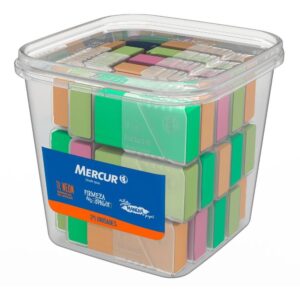 Borracha Colorida Tr Neon C/Capa Plastica - Imagem 1