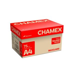Papel Sulfite A4 Reciclado Chamex Eco 75G 10 PCTX500 Fls - Imagem 1
