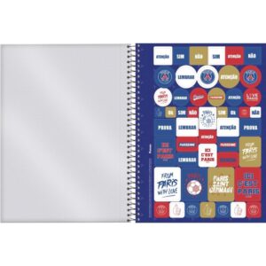 Caderno 01X1 Capa Dura Paris Saint Germain 80FLS. - Imagem 2