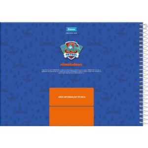 Caderno Desenho Univ Capa Dura Patrulha Canina 80FLS. - Imagem 3