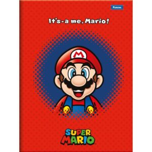 Caderno Brochurao Capa Dura Super Mario Bros 80FLS.
