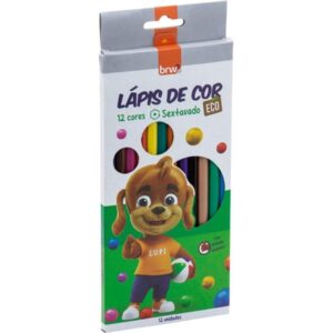 Lapis de Cor Sextavado Eco 12 Cores - Imagem 1