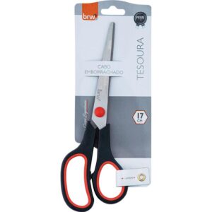 Tesoura Ergonomica Cabo Preto 17CM - Imagem 1