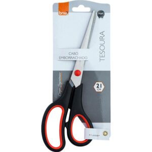 Tesoura Ergonomica Cabo Preto 21CM - Imagem 1