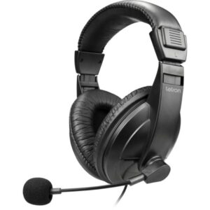 Fone de Ouvido com Microfone Letron Headset Office Jumbo Pt - Imagem 1