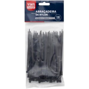 Abracadeira Nylon Preta 2,5X100MM. - Imagem 1