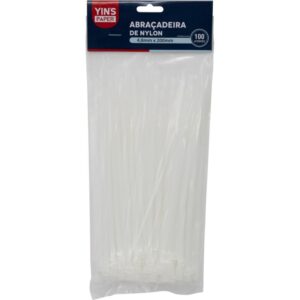 Abracadeira Nylon Branca 4,8X200MM. - Imagem 1