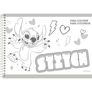 Caderno Desenho Univ Capa Dura Stitch 80FLS. - Imagem 3