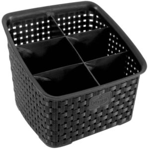 Organizador Rattan C/6 Divisoria Preto - Imagem 2