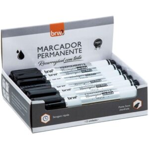 Pincel Marcador Permanente Linha Prime Recarregavel Preto - Imagem 2
