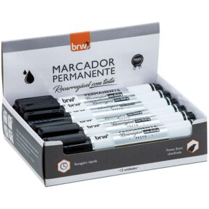 Pincel Marcador Permanente Linha Prime Recarregavel Preto - Imagem 1