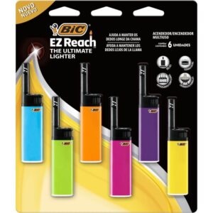 Isqueiro Descartavel Bic Ez Reach Cartela C/6 - Imagem 1