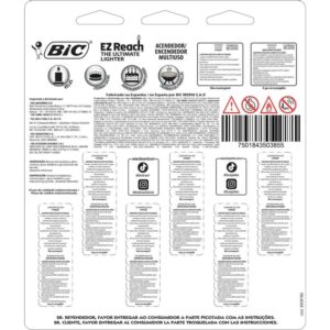 Isqueiro Descartavel Bic Ez Reach Cartela C/6 - Imagem 3