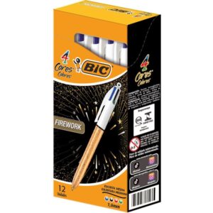Caneta Esferografica Bic 4 Cores Firework