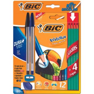 Kit Escolar Bic Can+lap+apon+borr+lap.cor - Imagem 1