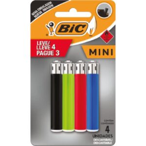 Isqueiro Descartavel Bic Mini a Gas Leve 4 Pague 3 - Imagem 1