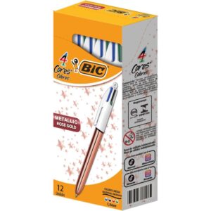 Caneta Esferografica Bic 4 Cores Rose Gold - Imagem 1