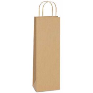 Embalagem para Garrafa Sacola Kraft 35X13X8CM. - Imagem 1