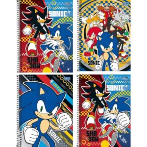 Caderno 01X1 Capa Dura Sonic 80FLS. - Imagem 1
