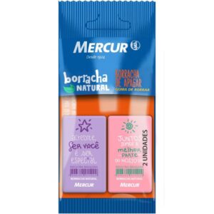 Borracha Colorida Pull Pack Retang 1LILAS/1ROSA - Imagem 1