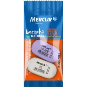 Borracha Colorida Pull Pack Oval 1BRANCA/1LILAS - Imagem 1