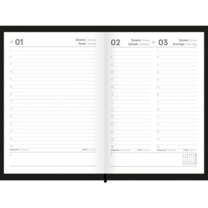 Agenda 2027 Compacta Preta 176F.123X170MM - Imagem 3