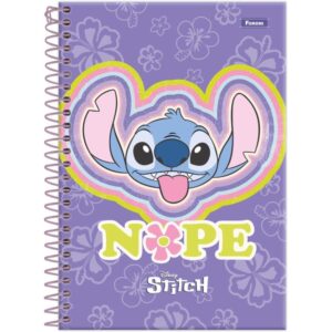 Caderno Espiral 1/4 Capa Dura Stitch 80FLS. - Imagem 2