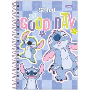 Caderno Espiral 1/4 Capa Dura Stitch 80FLS. - Imagem 3