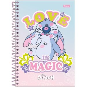 Caderno Espiral 1/4 Capa Dura Stitch 80FLS. - Imagem 4