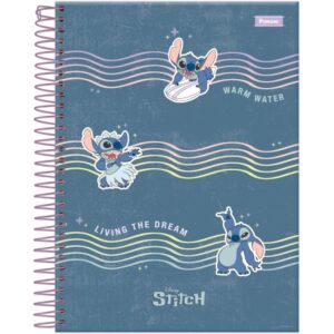 Caderno 10X1 Cp.dura Colegial Stitch 160FLS. - Imagem 1