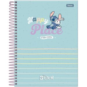 Caderno 10X1 Cp.dura Colegial Stitch 160FLS. - Imagem 2