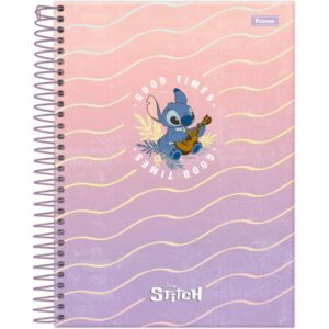 Caderno 10X1 Cp.dura Colegial Stitch 160FLS. - Imagem 3