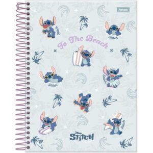 Caderno 10X1 Cp.dura Colegial Stitch 160FLS. - Imagem 4