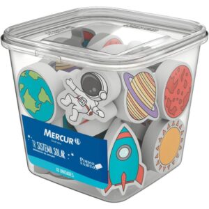 Borracha Decorada Sistema Solar Sortida - Imagem 1