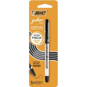 Caneta Gel Bic Gelocity Preta - Imagem 1