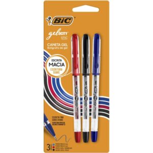 Caneta Gel Bic Gelocity Az/Pt/Vm - Imagem 1