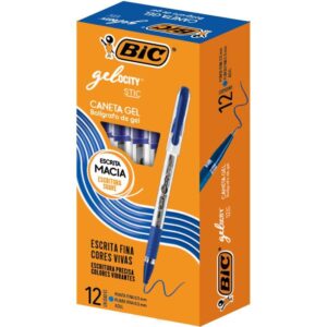 Caneta Gel Bic Gelocity Azul - Imagem 1