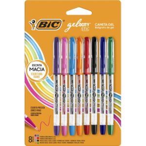 Caneta Gel Bic Gelocity 8 Cores - Imagem 1