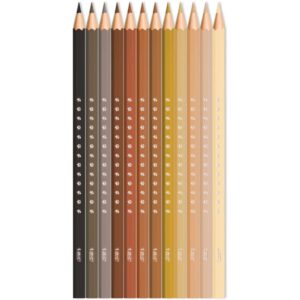 Lapis de Cor Sextavado Bic Kids Tons de Pele 12 Cor. - Imagem 2