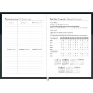 Agenda Permanente Preta Executiva 192F.145X205MM - Imagem 2