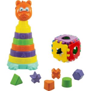 Brinquedo Educativo Urso + Cubo Educativo - Imagem 1