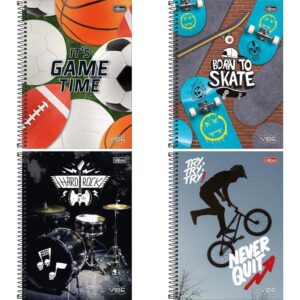 Caderno 10X1 Capa Dura Vibe 160FLS. Masculino - Imagem 1
