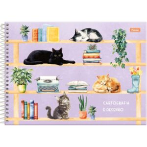 Caderno Desenho Univ Capa Dura Furfriends 80FLS. - Imagem 2