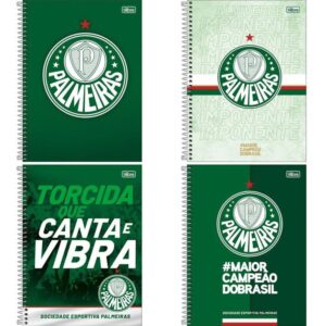 Caderno 01X1 Capa Dura Palmeiras 80FLS. - Imagem 1