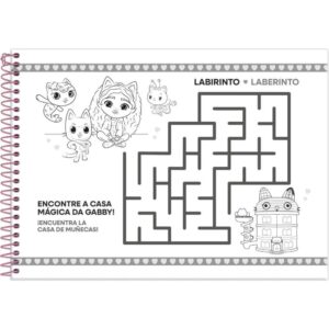 Caderno Desenho Univ Capa Dura a Casa Magica da Gabby 80FLS. - Imagem 4